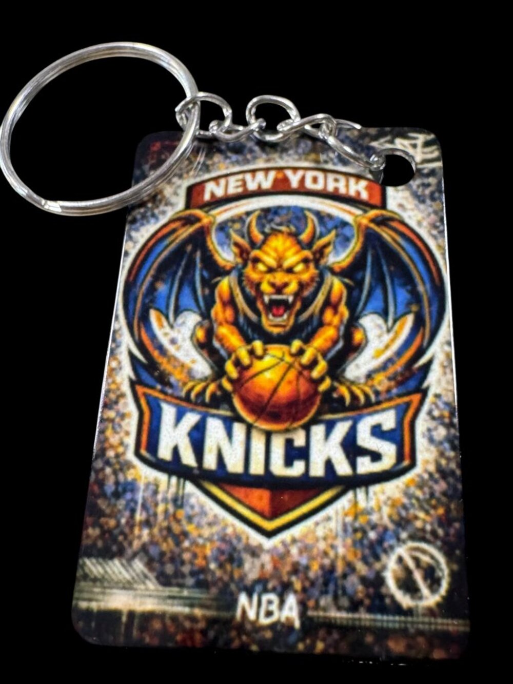 New York Knicks NBA Metal Keychain, Vibrant Team Logo Design, Fan Collectible Ac